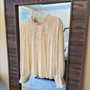 Knox Rose Cream Textured Blouse